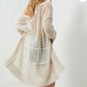 UpWest | Cream Knit Open-Front Cardigan